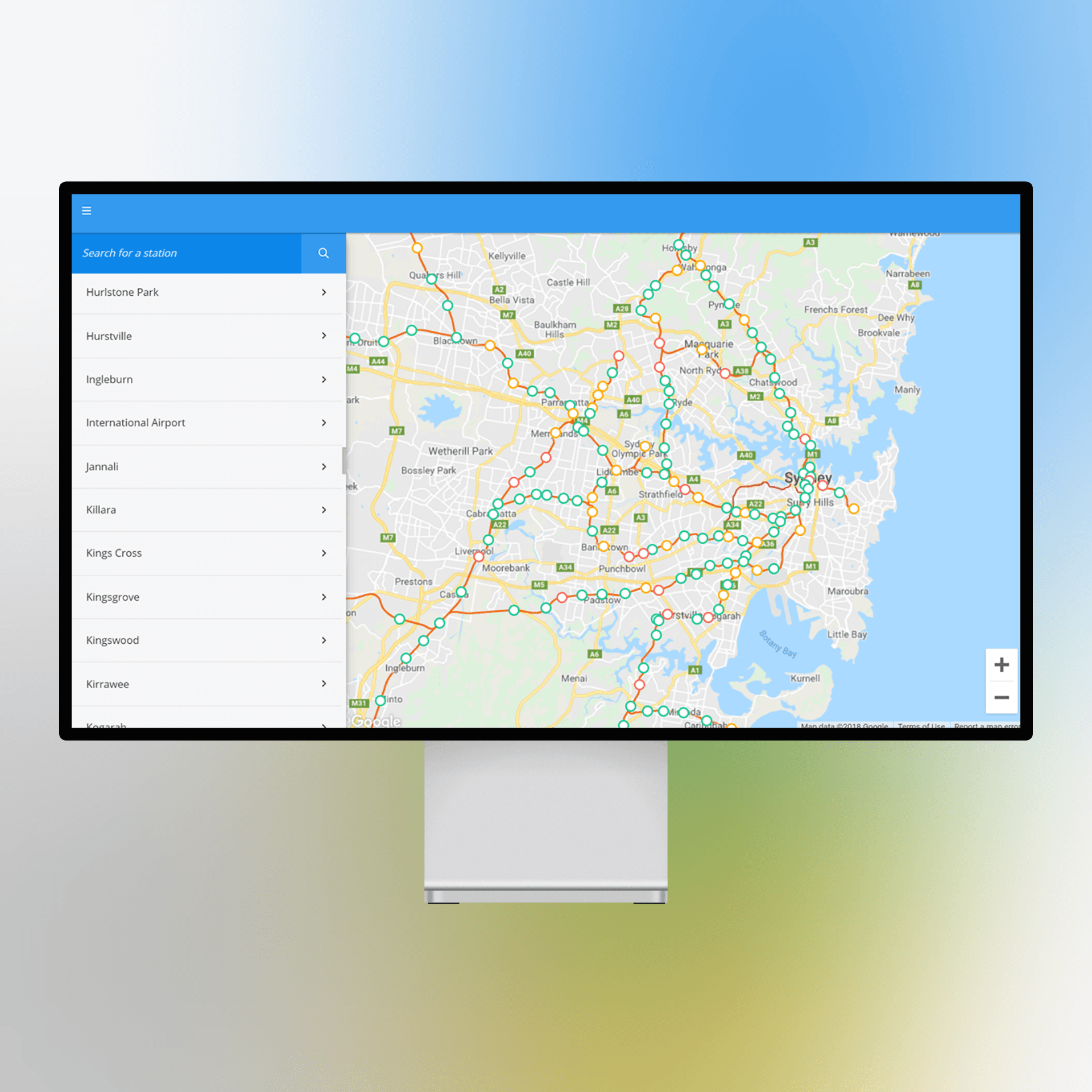 Map-based view of logistics and mobility data within Metis