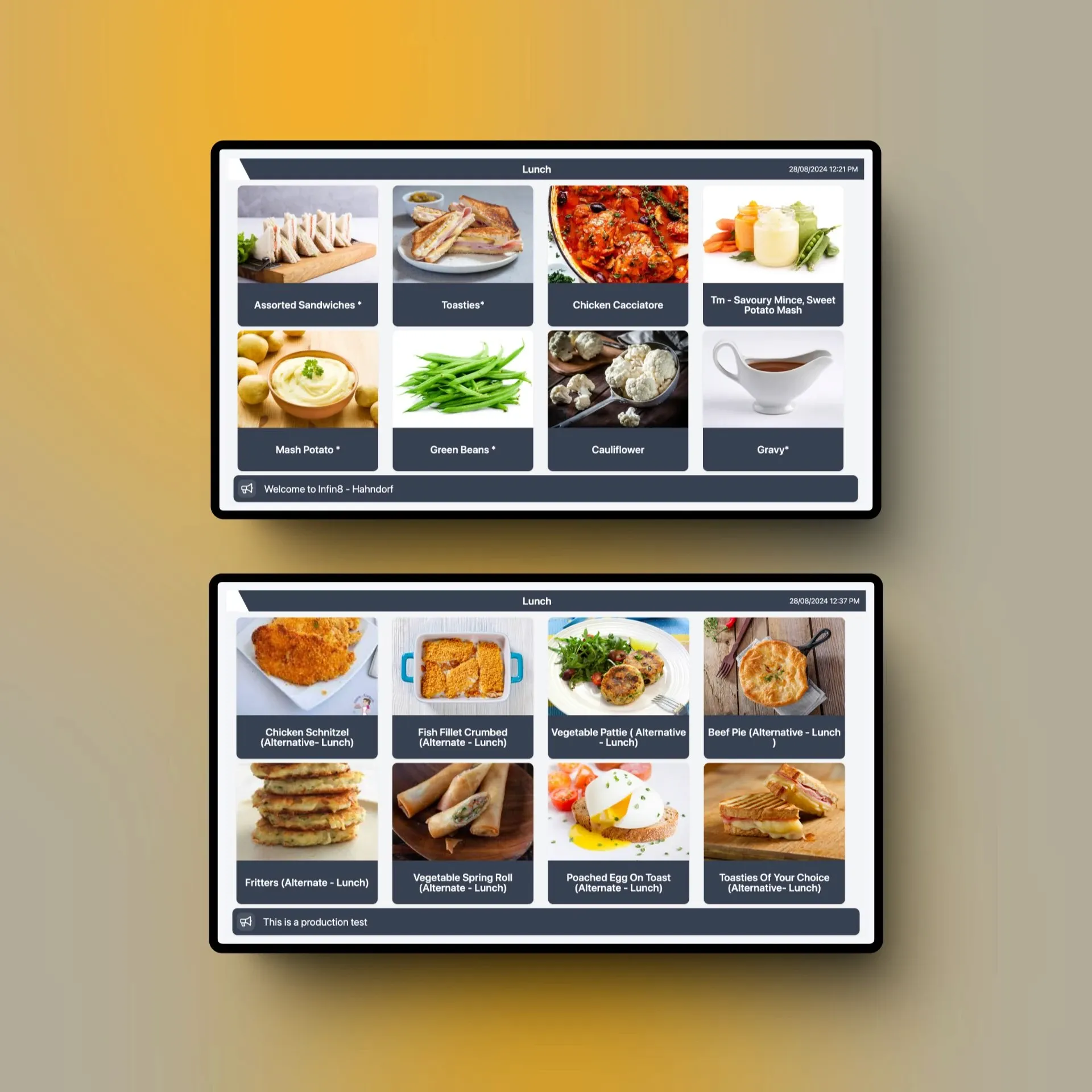 SimpleFood TV patient ordering interface
