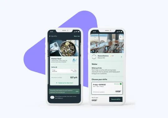Tableau de bord employeur SVEN avec aperçu des shifts et feuilles de temps